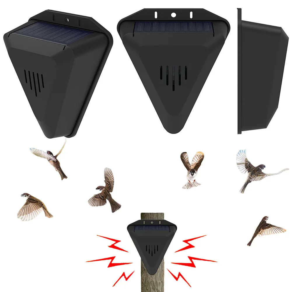 Solar Bird Repeller Waterproof Squirrel Repellent Solar Animal Repellent Outdoor Crop Orchard Protection Animal Deterrents