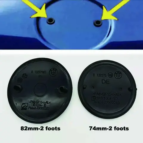 82mm Car Front Hood Emblem & 74mm Rear Trunk Emblem Compatible with E36 E46 E90 F30 X3 X5 X6 Series Hot Sale in Blue/White/Black