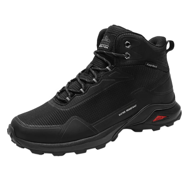 Zapatos casuales de invierno para hombre, zapatillas de senderismo resistentes al agua, trabajo de tobillo medio, senderismo informal, Trekking al aire libre, zapatos impermeables antideslizantes