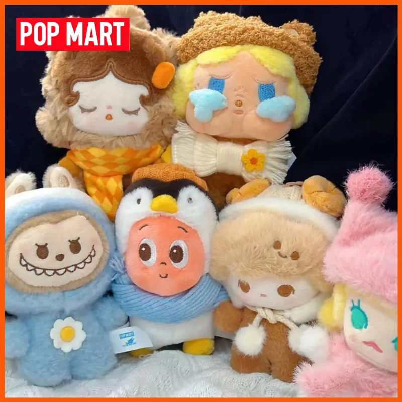 

POP MART POP Bean Fluffy & Cozy Series Blind Box Christmas Gifts Cute Trendy Plush Pendant Decorations Bags Decor Mystery Box