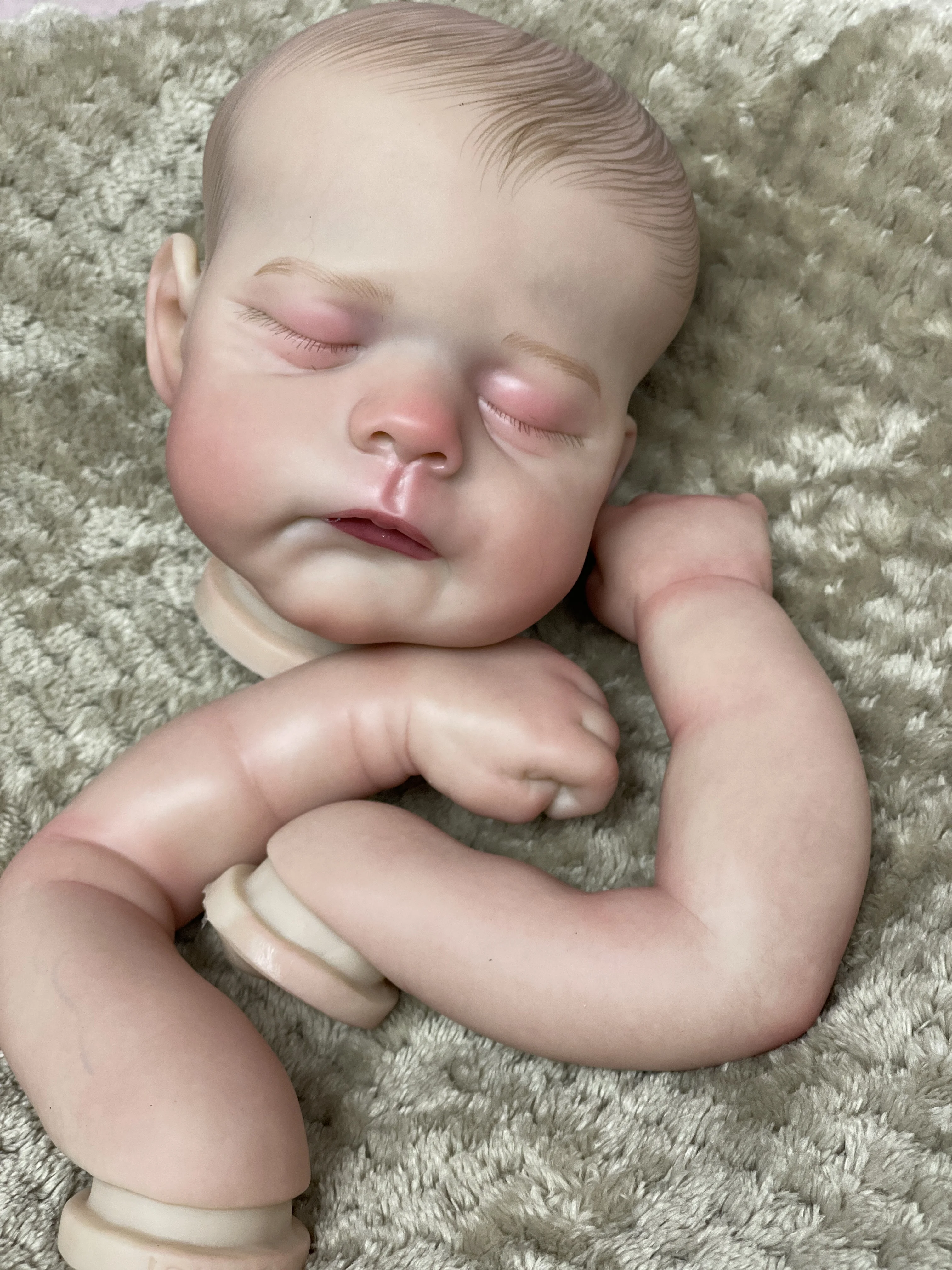 Reborn Baby Doll Kits, Handmade Pintado, Lifelike, DIY, em branco, Vinil, Recém-nascido, Peças, Renascer Kits