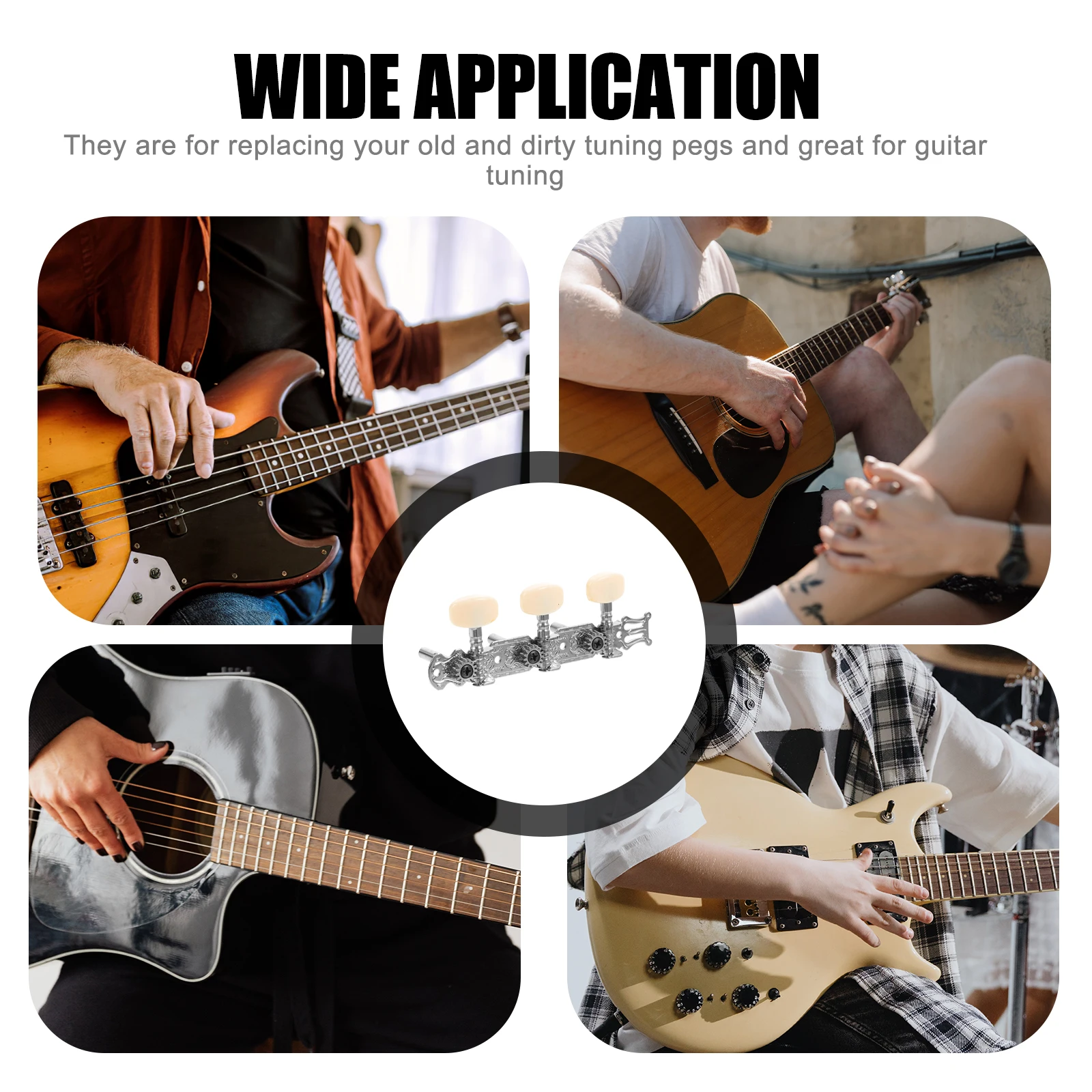 

2 Pcs String Knob Guitar Instrument Accessories Tuning Peg Winding Gear Tuners Pegs Acoustic