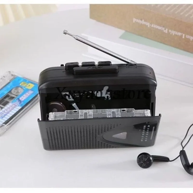 Portable Retro Tape Recorder Walkman Tape Recorder Cassette Player Radio English Learning Machine FM External Speaker