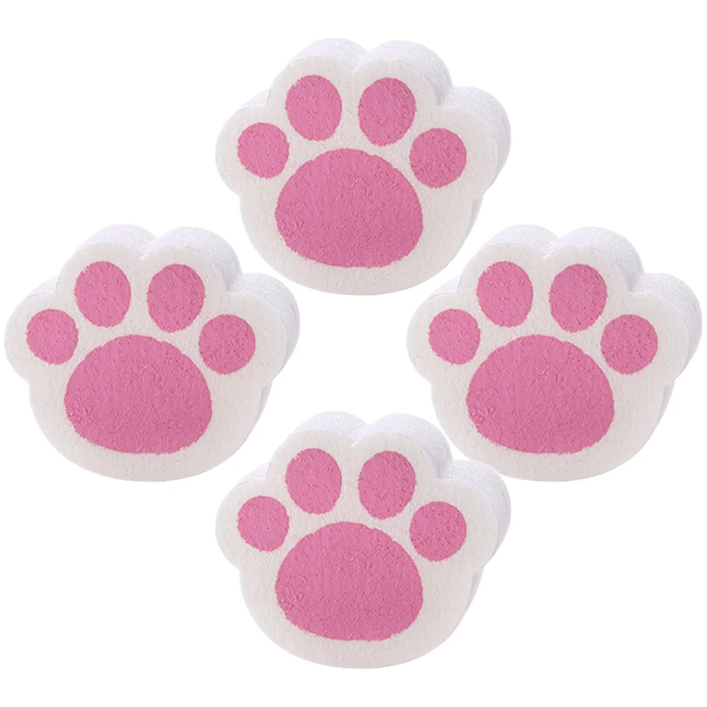 

4 Pcs Cat Claw Mirror Wipe Shower Scrubber Dish Sponges Caulking Cleaning Sanding Supplies Kitchen