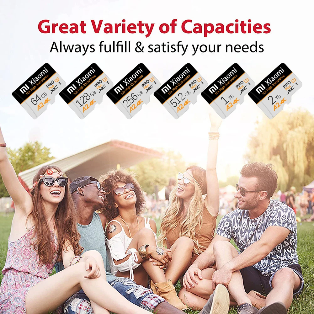 Xiaomi 2TB Capacità Reale Micro TF SD Card 512GB 256GB Scheda di Memoria Ad Alta Velocità Cartao De Memoria Per Smart Phone Nintendo Switch