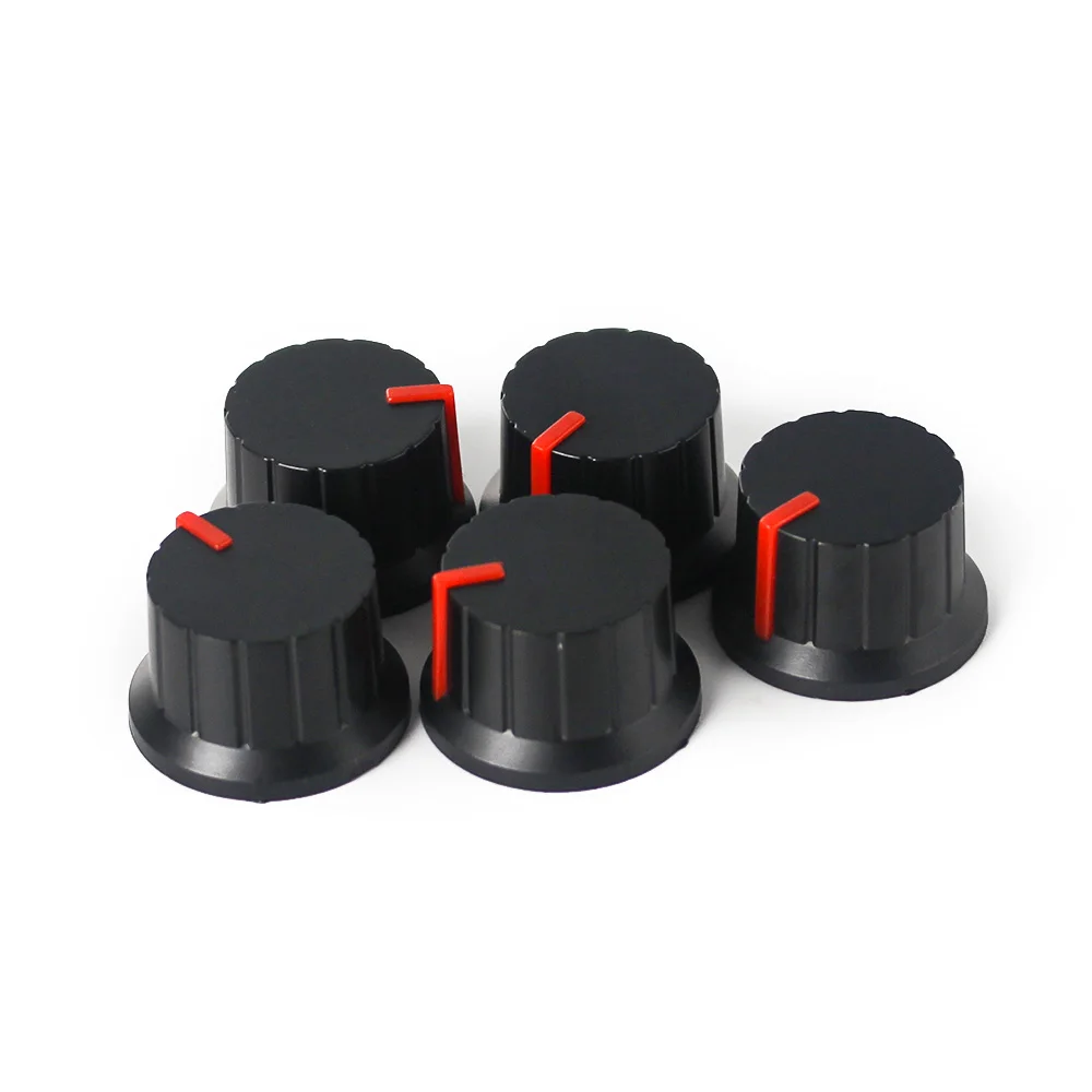 

5PCS 24*15mm Potentiometer Knob Cap Flower-axis Volume Control Knobs red for Encoder