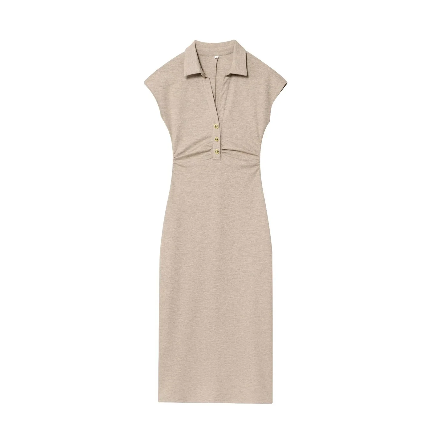 Modische Damenkleider, Hemdhalsausschnitt, ärmellos, schmal, neblige Kleider, Damenkleider