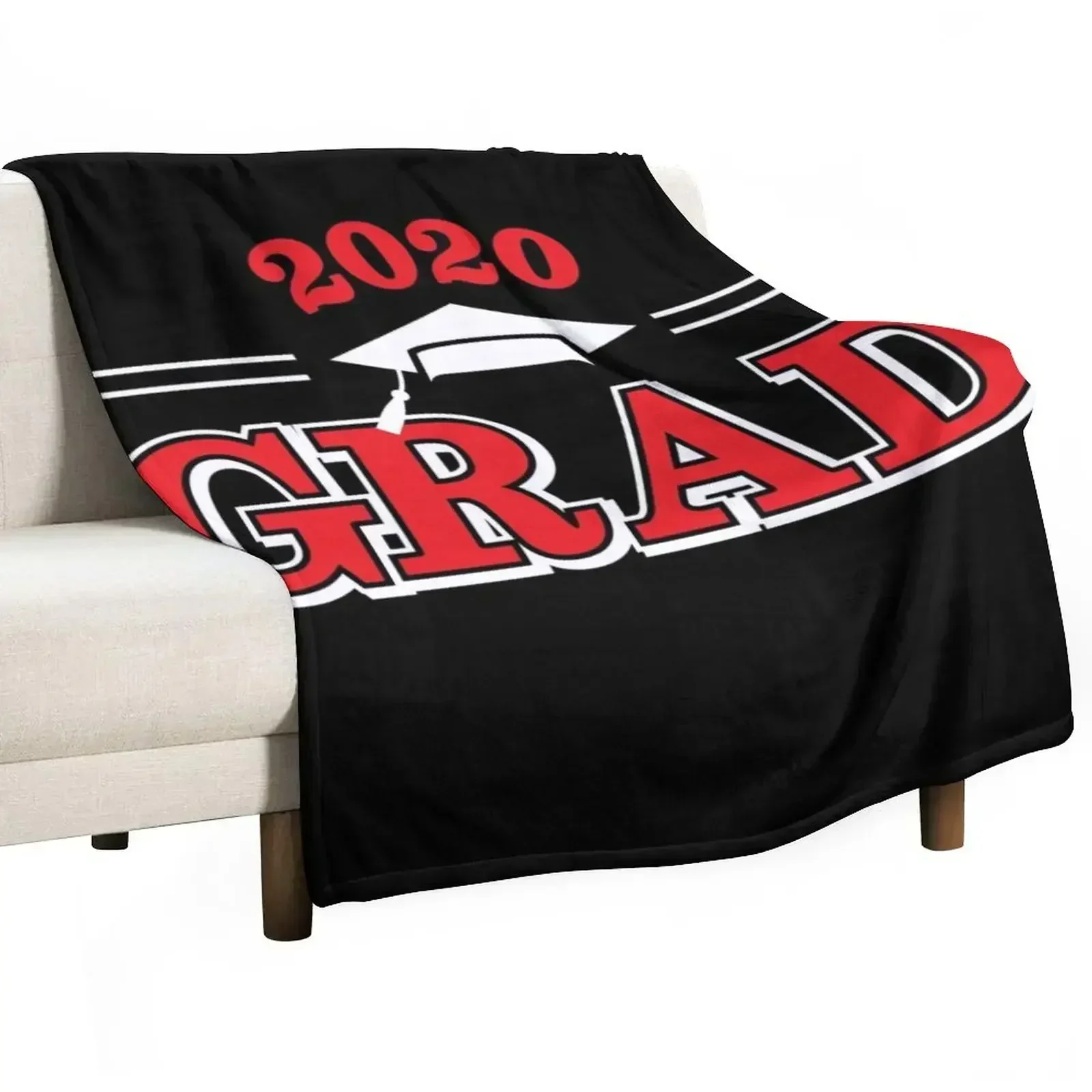 Class of 2020 Graduation Cap with tassel, grad 2020 hat Throw Blanket Personalized Gift Soft Beds Hair Bed linens Baby Blankets