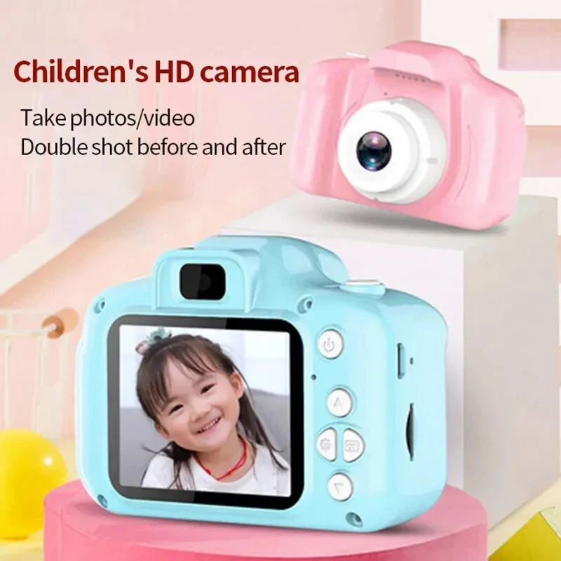 ZWN X2000 Children Mini Digital Camera Toys Take Pictures HD Video Small Camera Outdoor SLR Camera Kid Toy With TF Memory Card