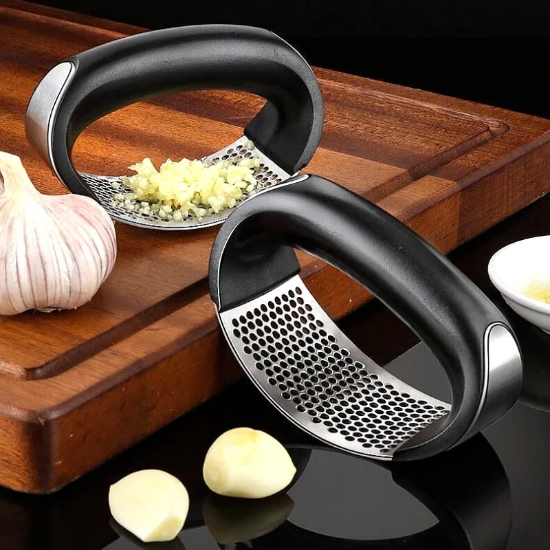 Garlic Pounding Tool Stainless Steel Manual Circular Garlic Press Integrates Minced Meat Minced Garlic Mashed Garlic Into One