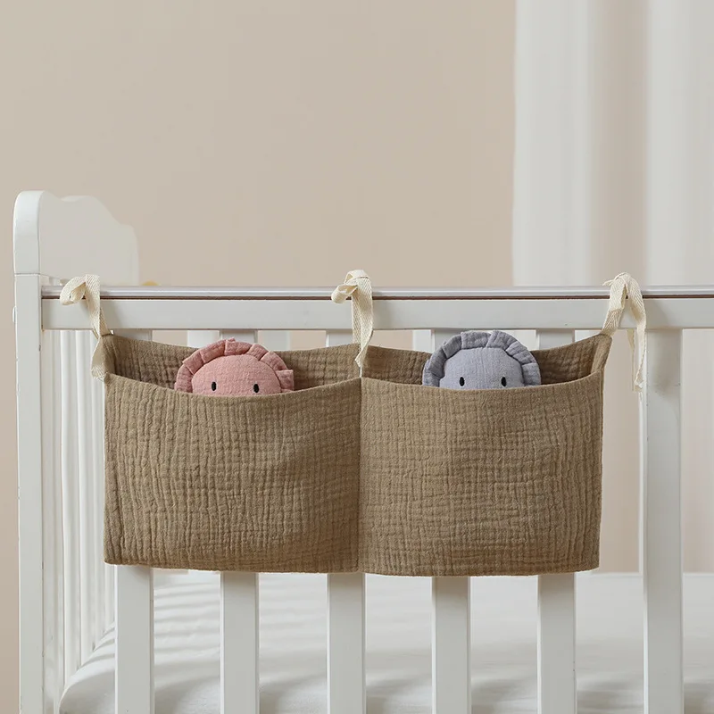 New Portable Baby Crib Storage Bag Multifunctional Newborn Bed Headboard Organizer For Kids Baby Bedding Diaper Bag