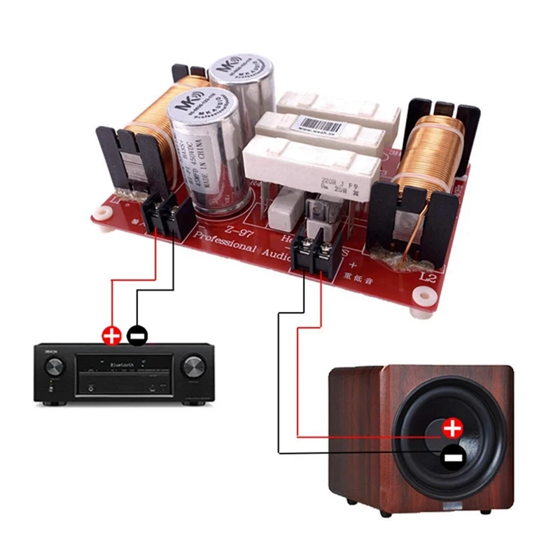 1ชิ้น550W ตัวแบ่งความถี่ลำโพงเบสหนัก43Hz/45Hz ตัวกรองครอสโอเวอร์ PCB HiFi DIY ตัวกรองครอสโอเวอร์เครื่องเสียงรถยนต์