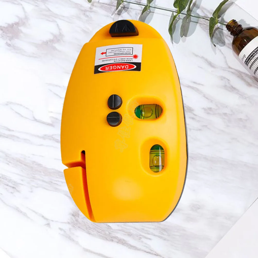 

90 Degrees Infrared Level Gauge Mouse Type Geodesic Levelling Instrument For Decoration Yellow Mini Size Accurate
