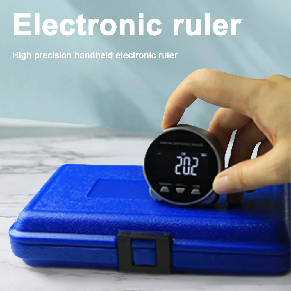 Misura di nastro elettronico Righello a rullo digitale Strumento di misurazione portatile intelligente con rotolamento 0-199,999 m Alta precisione per la misurazione della lunghezza