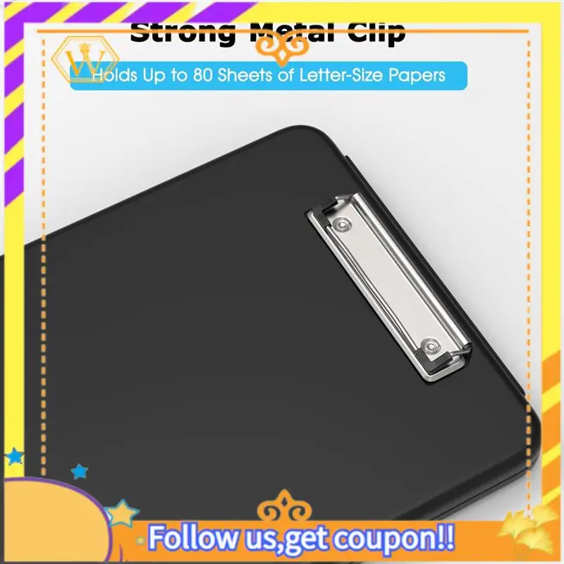 أحدث حافظة مع مجموعة تخزين مكونة من 6 قطع، 8.5 × 11 بوصة، حافظة تخزين مع مشبك منخفض، للوازم المدرسية المكتبية #5