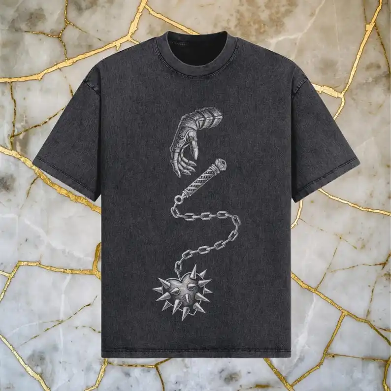 

Heartbreaker Oversized washed T-shirt | Gothic Vintage Style Heavy Metal Occult Punk Rock