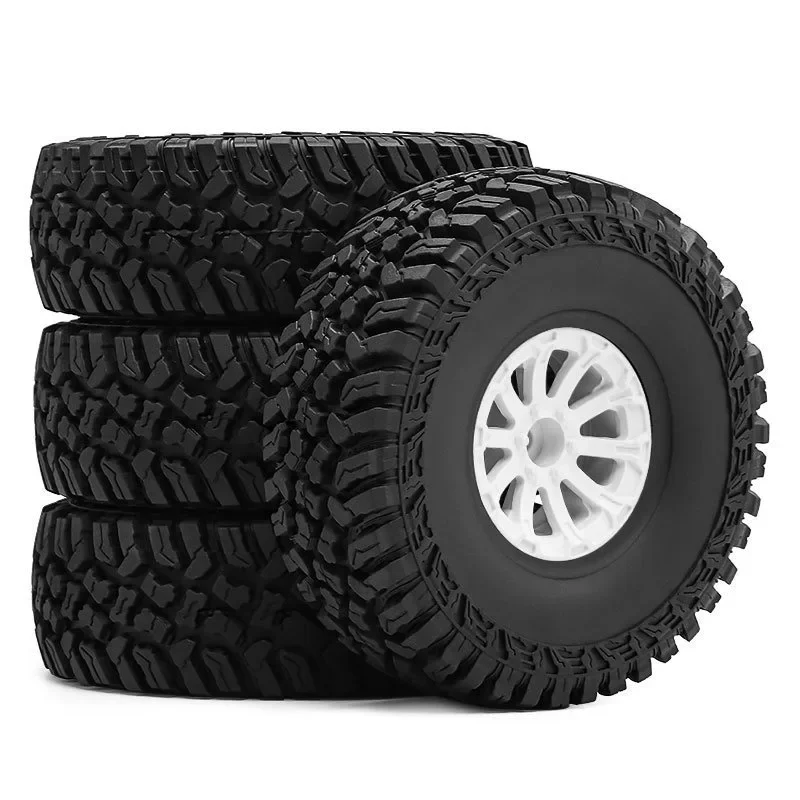 

119MM 1.9Inch Rubber Rock Tyres Wheel Tires Climb For 1/10 RC Crawler Car Axial SCX10 90046 TRX4 Redcat Gen8