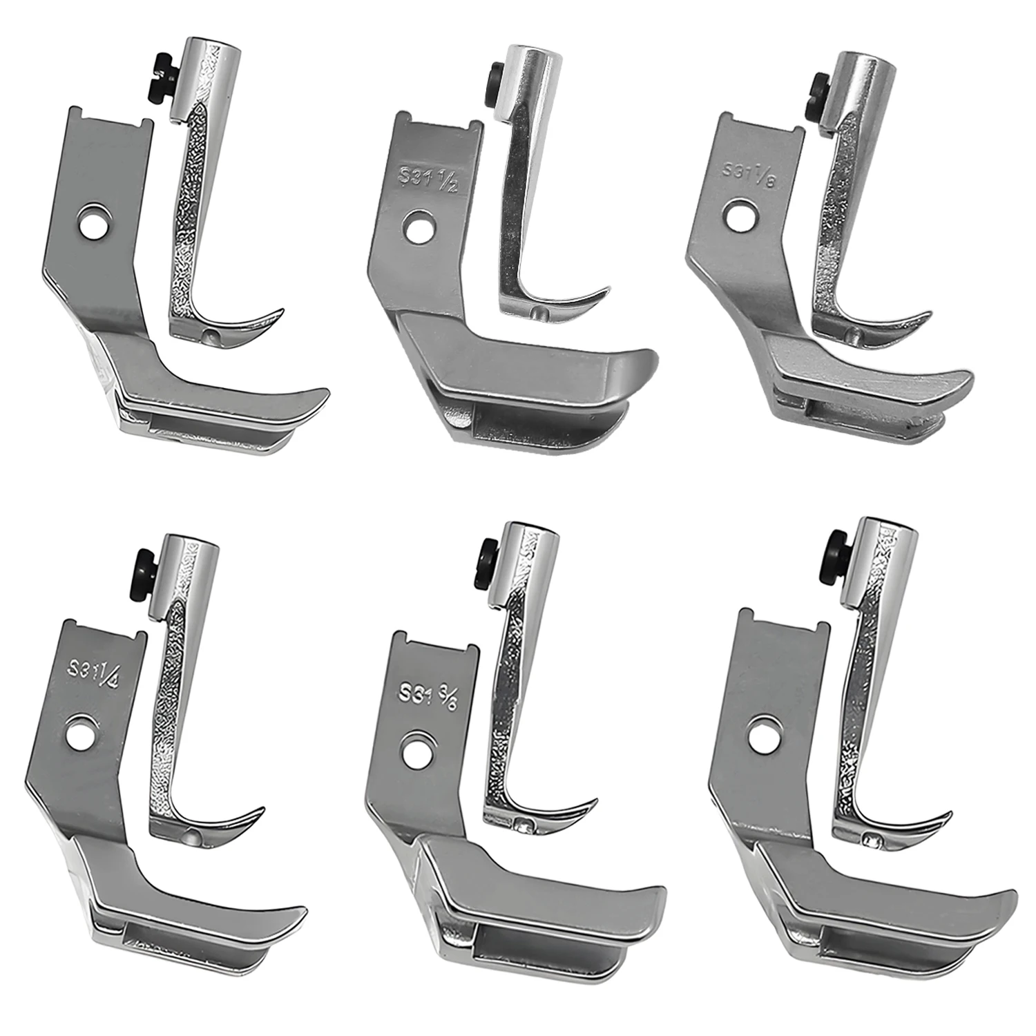Image of 6Set Rohrleitungen Walking Nähfuß Fit Für Consew 206RB 225 226R JUKI LU-562/563/1508 Einzelne nadel Nähmaschine Zubehör