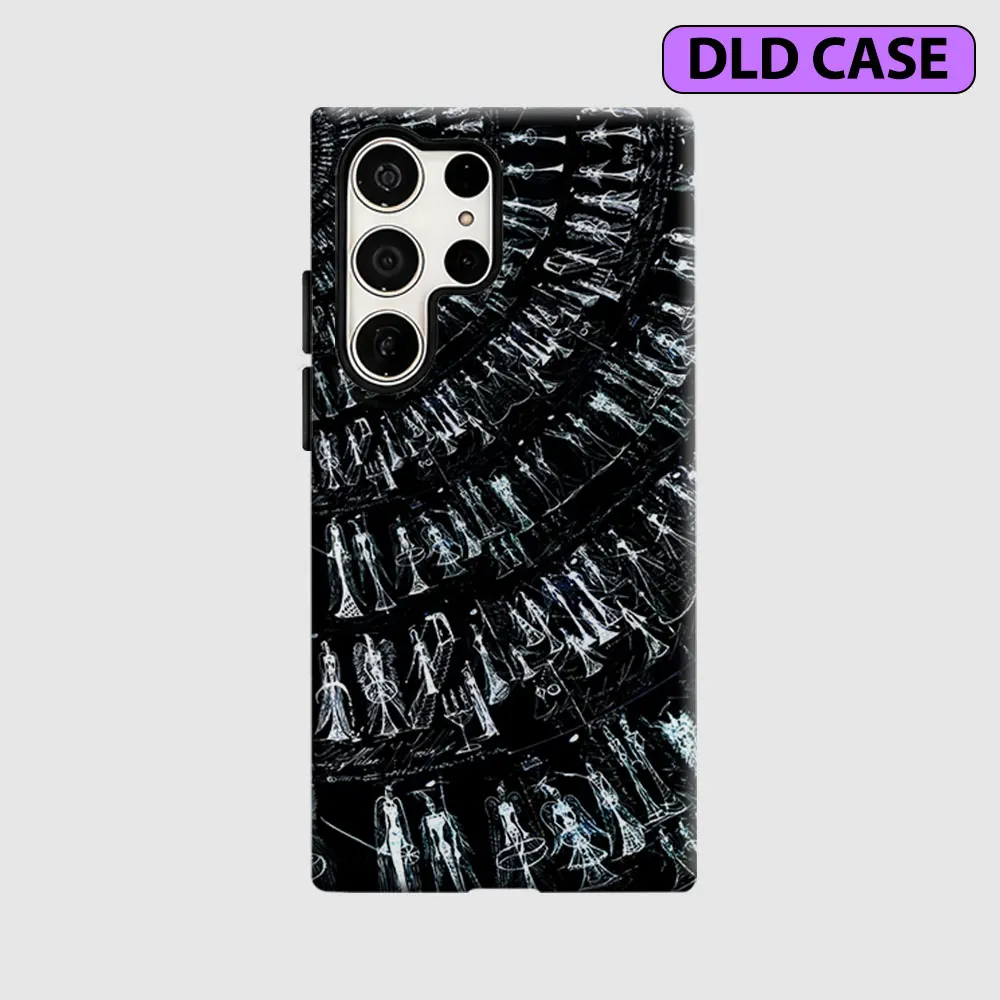 Concentric White Case for Samsung Galaxy S26 S25 S24 S23 Ultra Drop Resistant Glossy 2 in 1 Solid Dual-Layer Cover