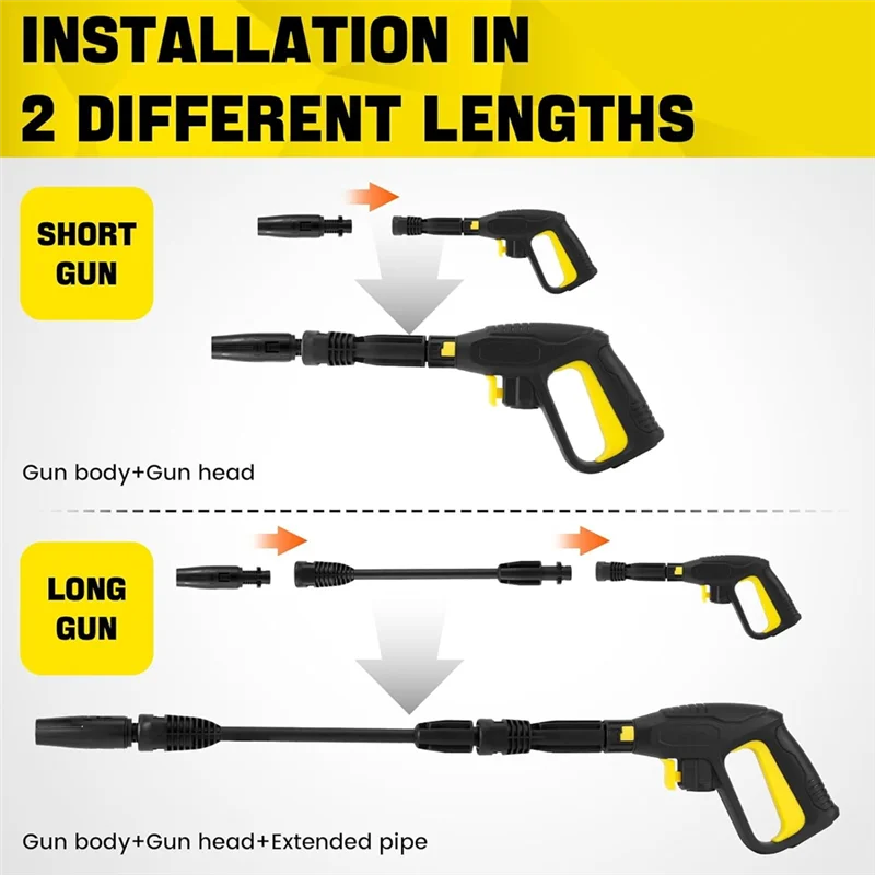 

Топ!-Сменный комплект для мойки высокого давления Karcher, 2175 фунтов на квадратный дюйм, подходит для моделей Karcher K2-K7, система быстроразъемного шланга