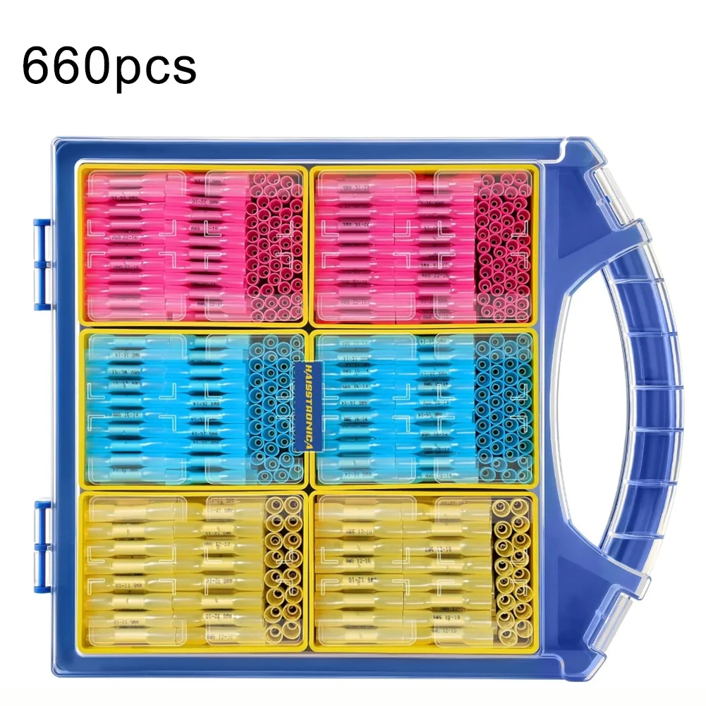 

660PCS Heat Shrink Butt Connectors Kit Waterproof Wire Connectors For Boat Truck Electrical Equipment Supplies Accessories