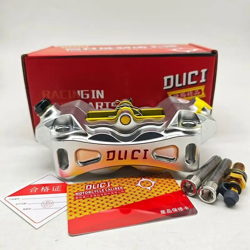Authentic Stinger Track Edition Large Radiation Calipers for Four Piston Motorcycle Brake Modification, Front and Rear 220 Disc