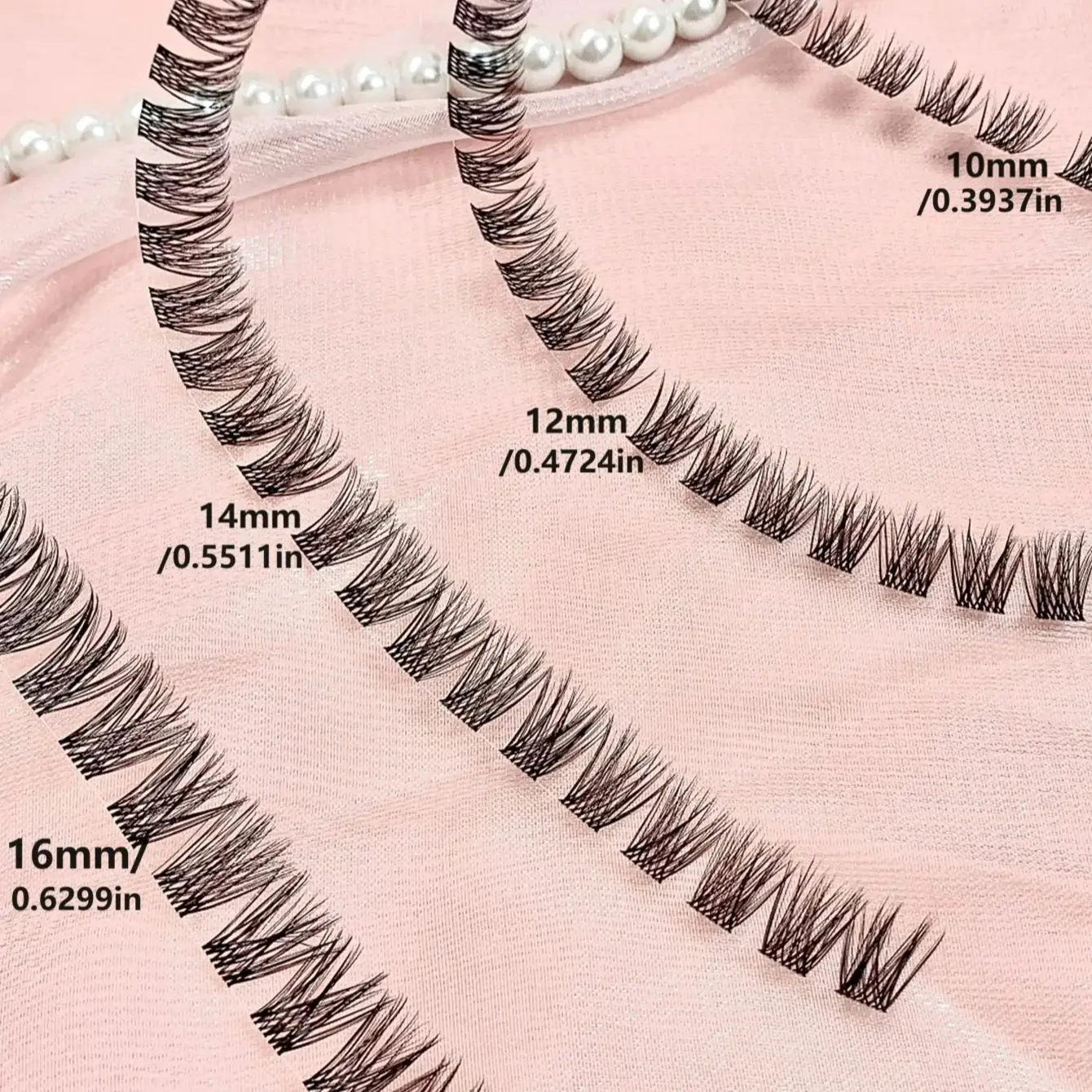 1 Pc 10mm/12mm/14mm/16mm Lash Ribbon Cluster Lashes Diy Eyelashes Extension Segmented False Eyelash