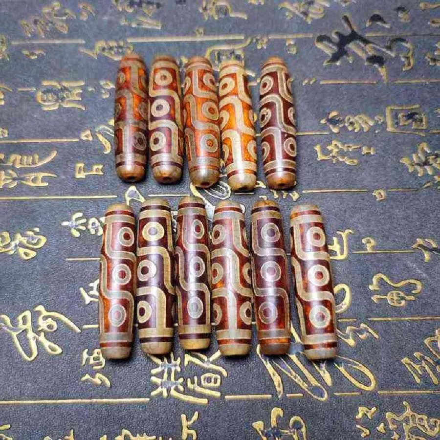 

1 pcs Tibet Nine Eyes Tianzhu Dzi Pendant Natural Agate Original Stone Jewelry Nine Eyes Shale Necklace Pendant Accessories