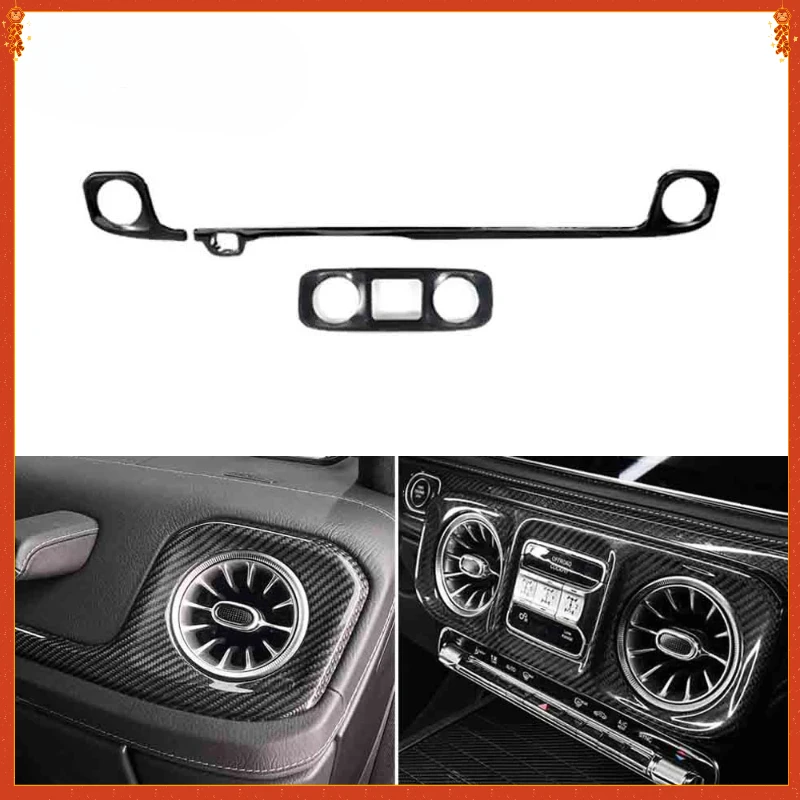 

For Benz G63 G500 W464 Real Dry Carbon Fiber center console side vent trim Dash board strips trim automotive interior Accessorie