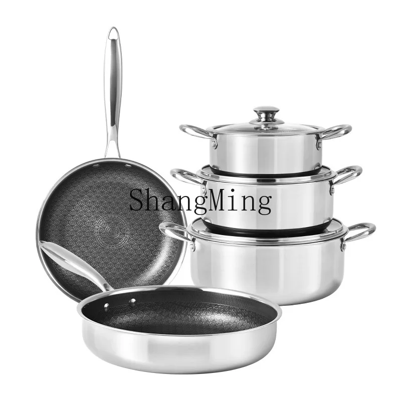 

Набор антипригарных сковородок PYH Gauss: универсальные сковороды-воки с сотовой структурой, из нержавеющей стали без покрытия