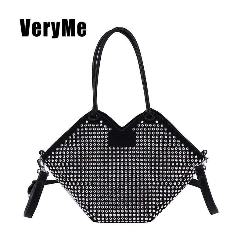 VeryMe Rhinestone Handbag For Women Diamonds Shoulder Bag Luxury Designer Female Crossbody Pack Fashion Ladies Purse bolso mujer