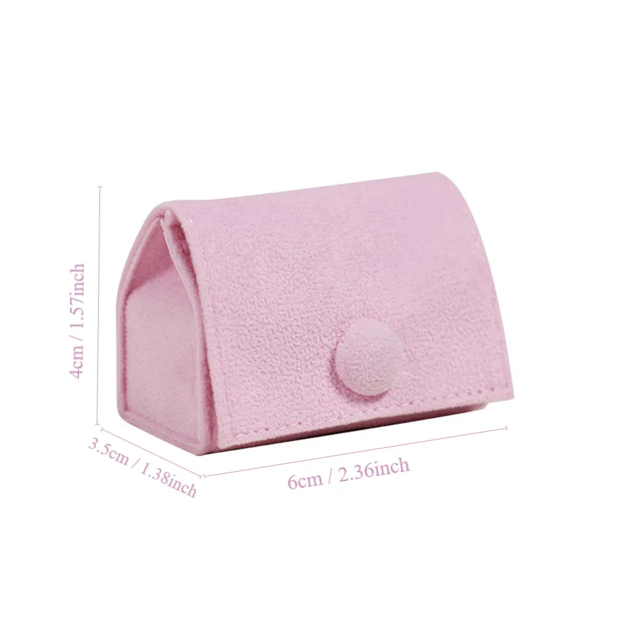 Boîte à bijoux portable en velours, mini sac organisateur de boutons pour boucle d'oreille, bague, bracelet, cadeau idéal pour femme, maman, fille et amie