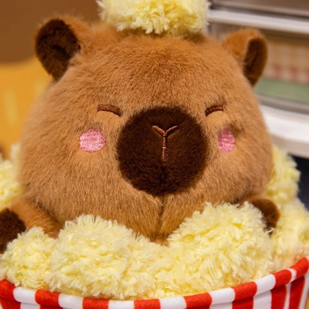 Shakyamuni Capybara Plush Toy Lotus Flower Popcorn Capybara Plush Doll Fluffy Monk's Robe Capibara Anime Fluffty Toy