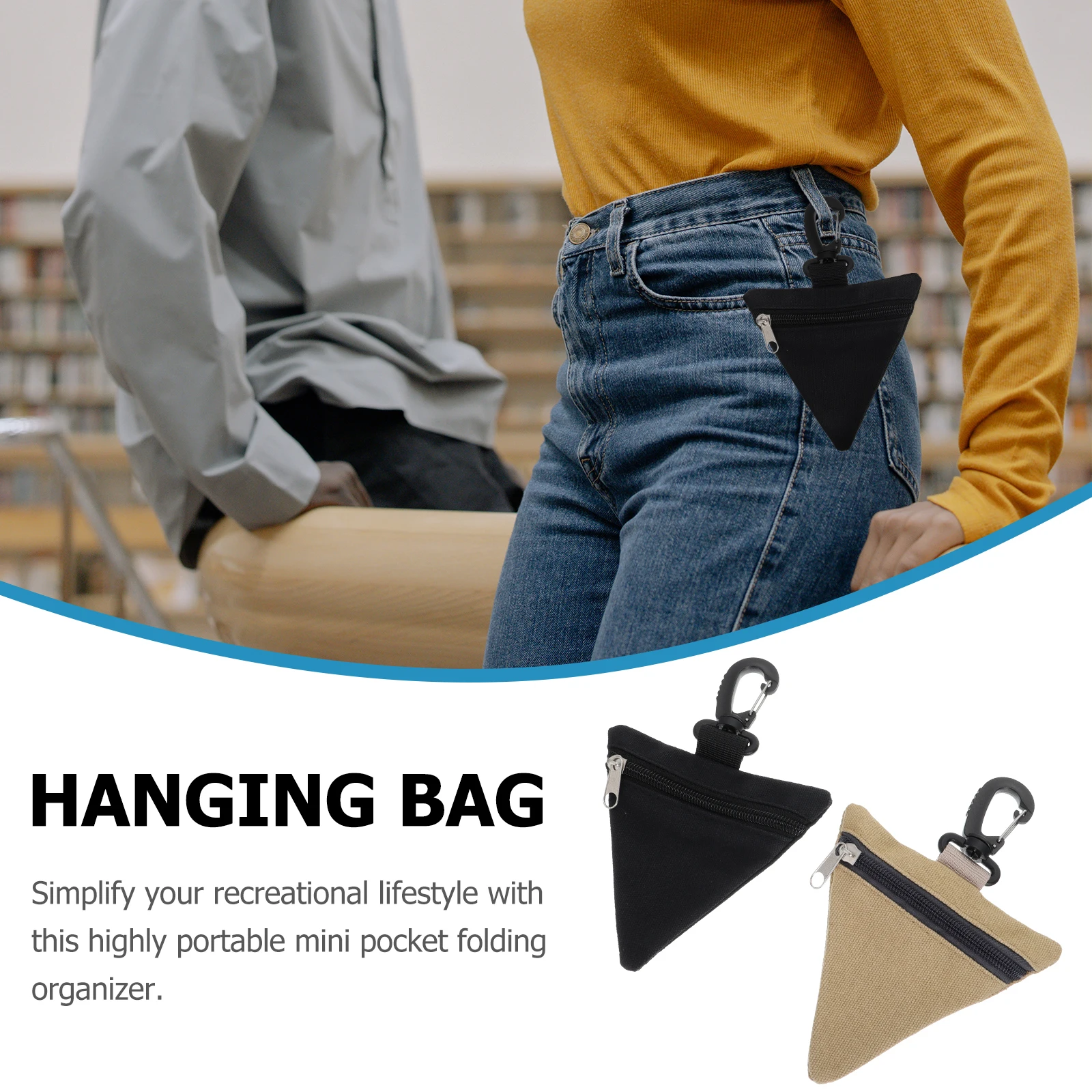

2Pcs Tactical Pack Non-woven Camping Hanging Pocket Camping Hanging Pouch Picnic Organizer Small Bag Outdoor Storage Strap