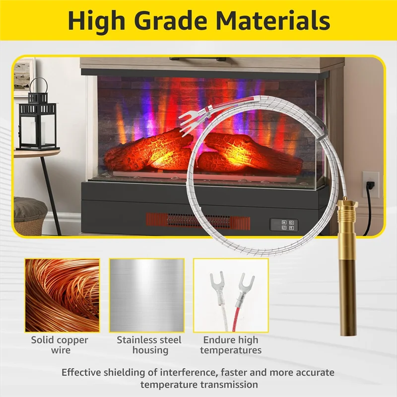 35 "Thermopile สร้าง 750 Millivolt Thermopile เครื่องกําเนิดไฟฟ้าชุดหม้อทอดแก๊ส Cluster Thermocouple Fryer Parts-AT64