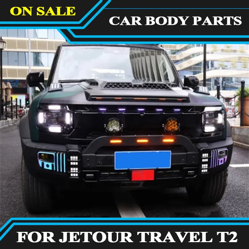 Fits for JETOUR Traveler T2 car Calf bar 2023-2024 front protective retrofit light car bumper automotive external accessories