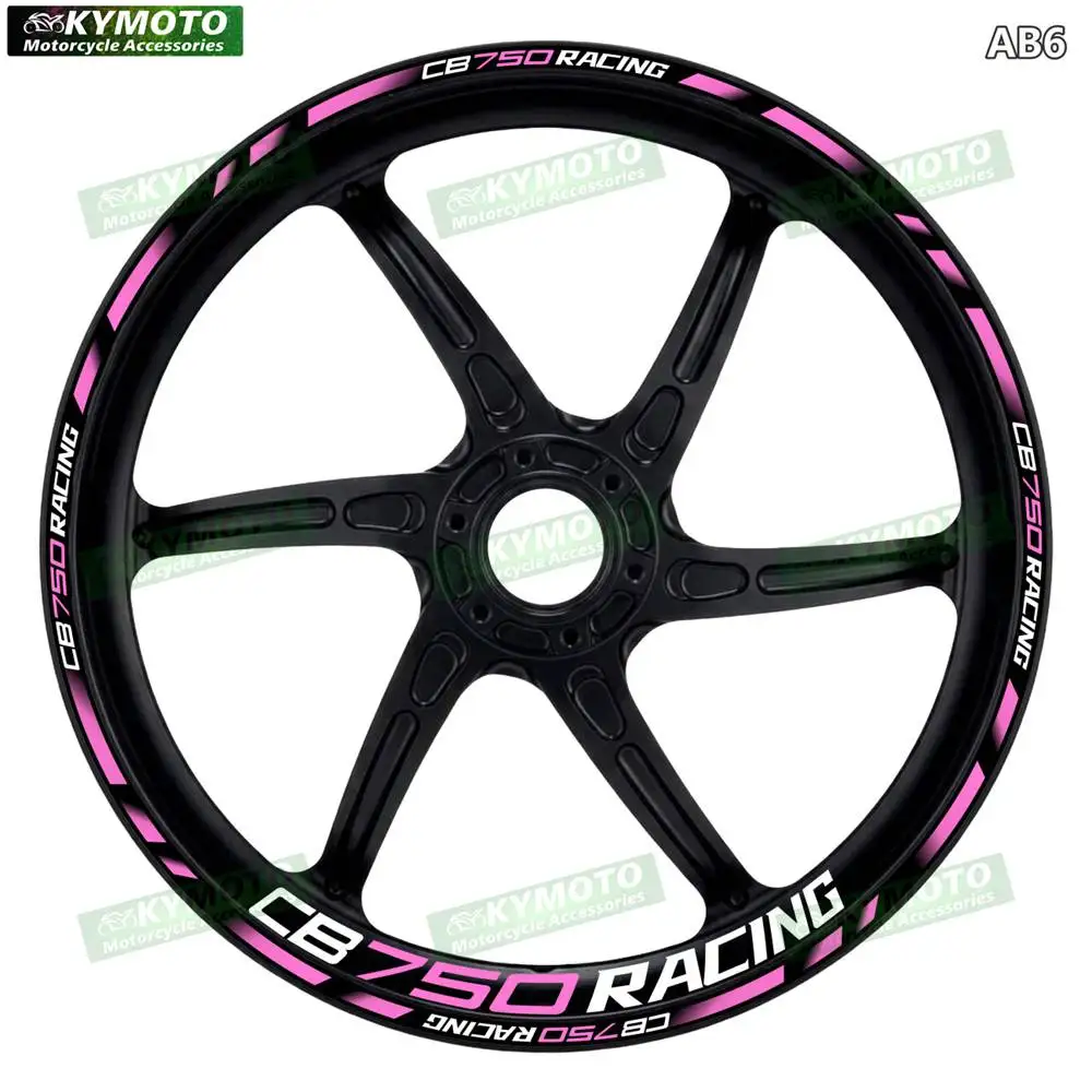 For Honda CB750 CB 750 Motorcycle 17 Inch Front And Rear Racing Wheel Stickers Car Reflective Motorbike Hub Tape Sticker