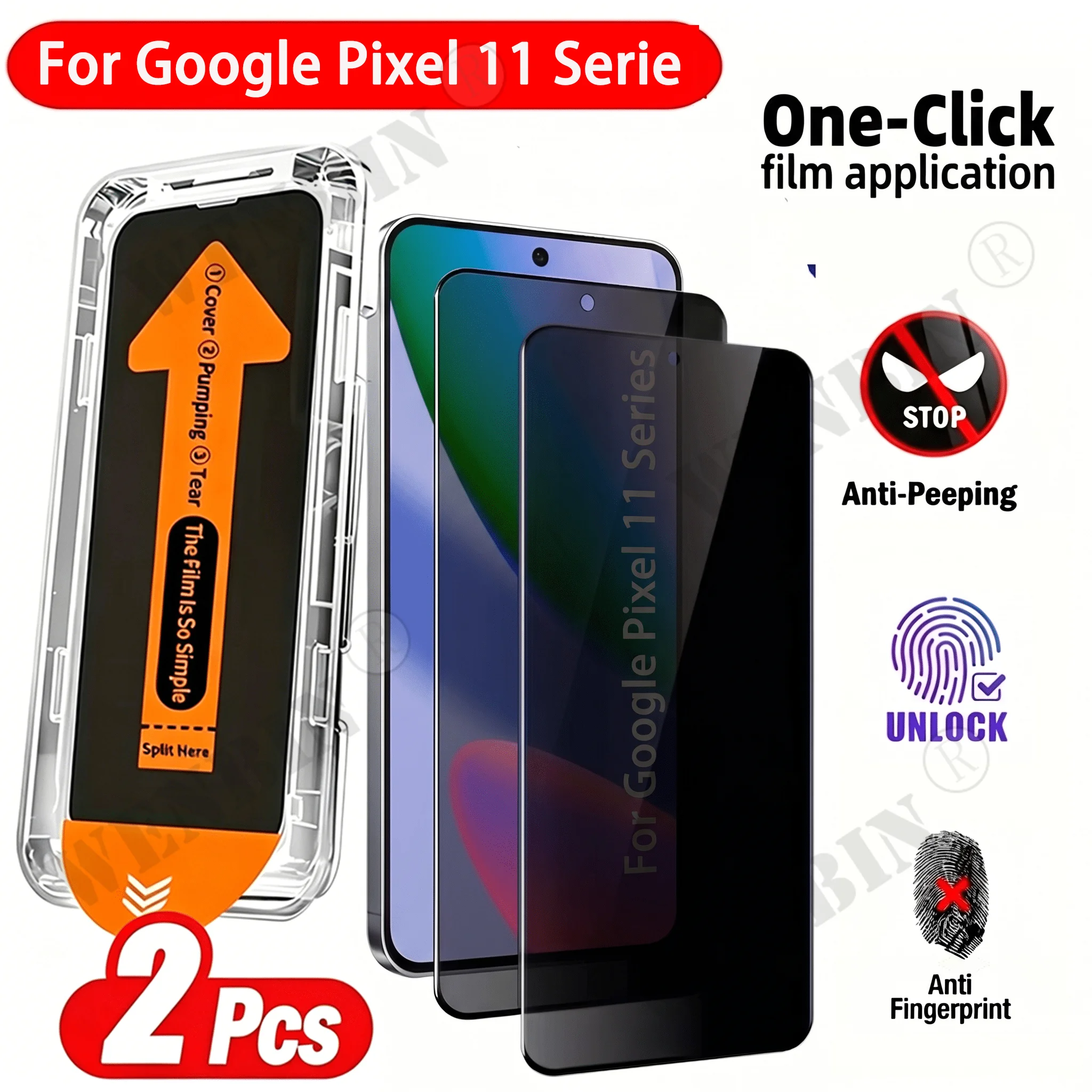 2 stuks privacy screenprotector voor Google Pixel 11 Pro XL 11 Pro anti-spionage beschermglas voor Google Pixel 10 9 Pro