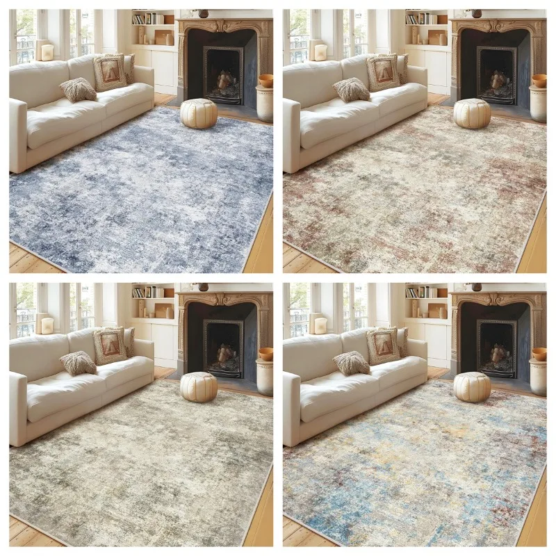 

Современный минималистичный ковер для гостиной, диван, журнальный столик, напольный коврик, можно стирать в машине, складной, прикроватный ковер для спальни, большой декор