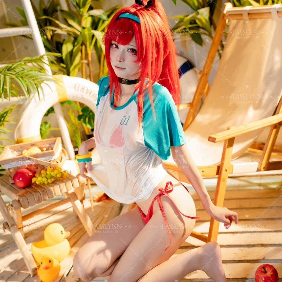

Rapi Cosplay Costumes Anime Cosplay Little Red Riding Hood Summer Swimsuit NIKKE The Goddess of Victory Red Bikini Set Women