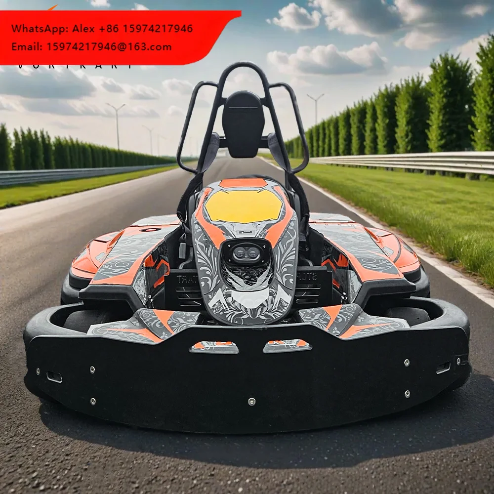Vortkart Low Downtime Commercial Rental Go Karts Electric With Light Outdoor Electric Go-Kart For Adults Kids