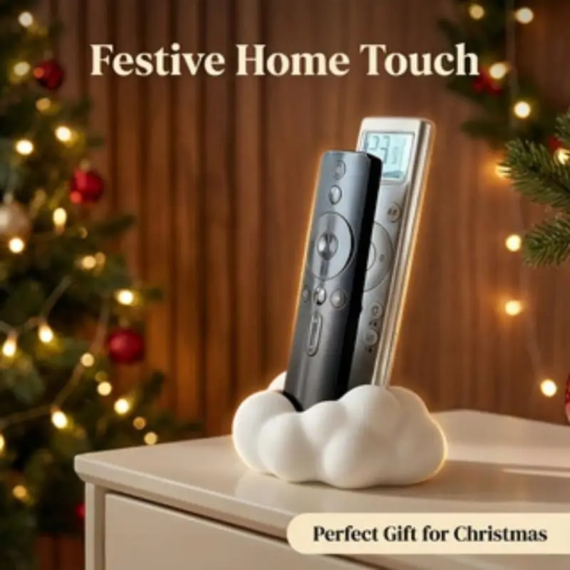 Desktop Home Storage Organizer Stand For TV/Air Conditioner Remotes, Phones Gadgets Cute 3D Cloud-Shaped Remote Control Holder