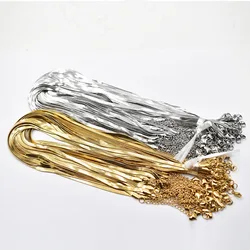 Wholesale 2.5mm 3mm 4mm stainless steel Snake Chain Necklace Rope 40cm+5cm Chain Lobster Clasp DIY Jewelry Accessories 30pcs/lot