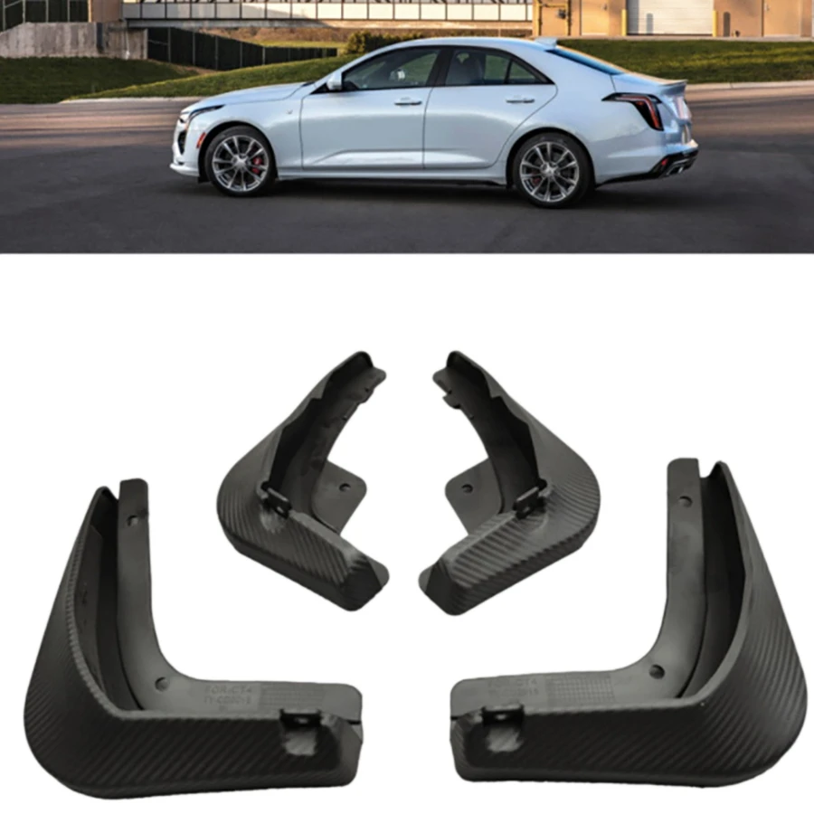 Fender Auto Parts Protect the Car Mud Flaps Set Car Mud Flap Front Rear Mudguard Splash Guards for Cadillac CT4