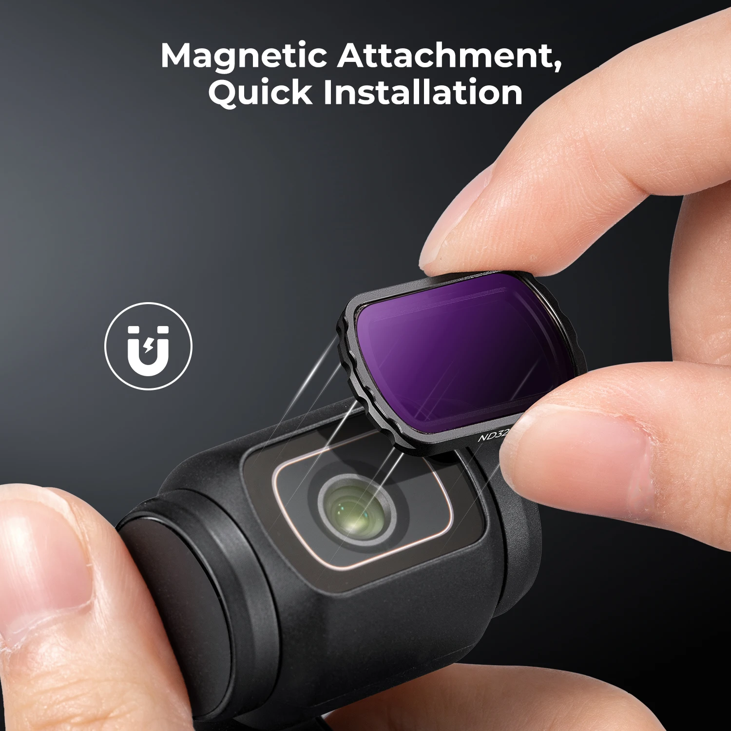 Imagem -03 - Concept Magnético nd Filtro Kit para Dji Osmo Pocket Vidro Óptico Multi-revestido Impermeável Anti-scratch Nd4 Nd8 Nd16 Nd32 k & f