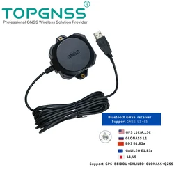 high-precision RTK centimeter-level TOP609BT L1 L5 USB GPS receiver, GNSS receiver, built-in Bluetooth BDS GALILEO QZSS TOPGNSS