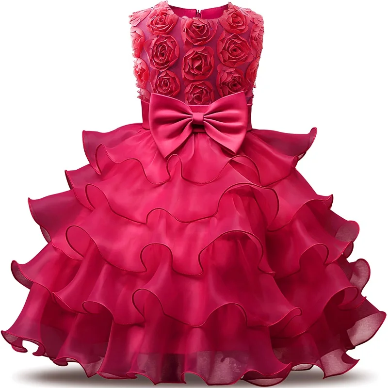 Flower Girl Dress For Wedding Baby Girl 2-8 anni compleanno abiti bambini ragazze prima comunione abiti ragazza bambini Party Wear