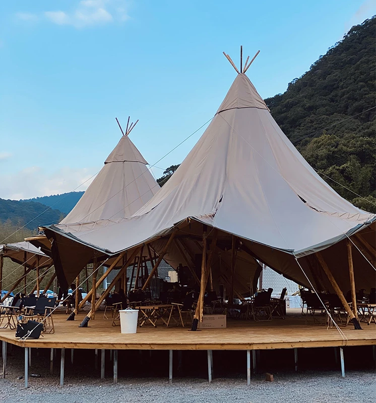 Outdoor tents, large campsites, gatherings, resorts, camping sites, restaurants, hotels, straw hat canopies