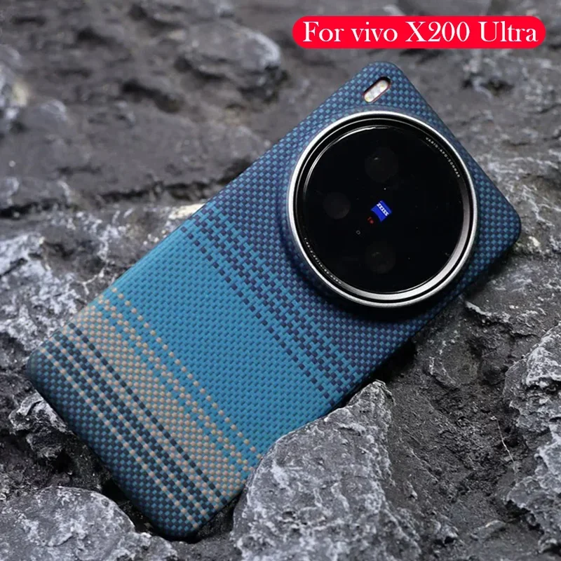 

Kevlar Case For ViVo X200 Ultra Carbon Fiber Back Cover Shell