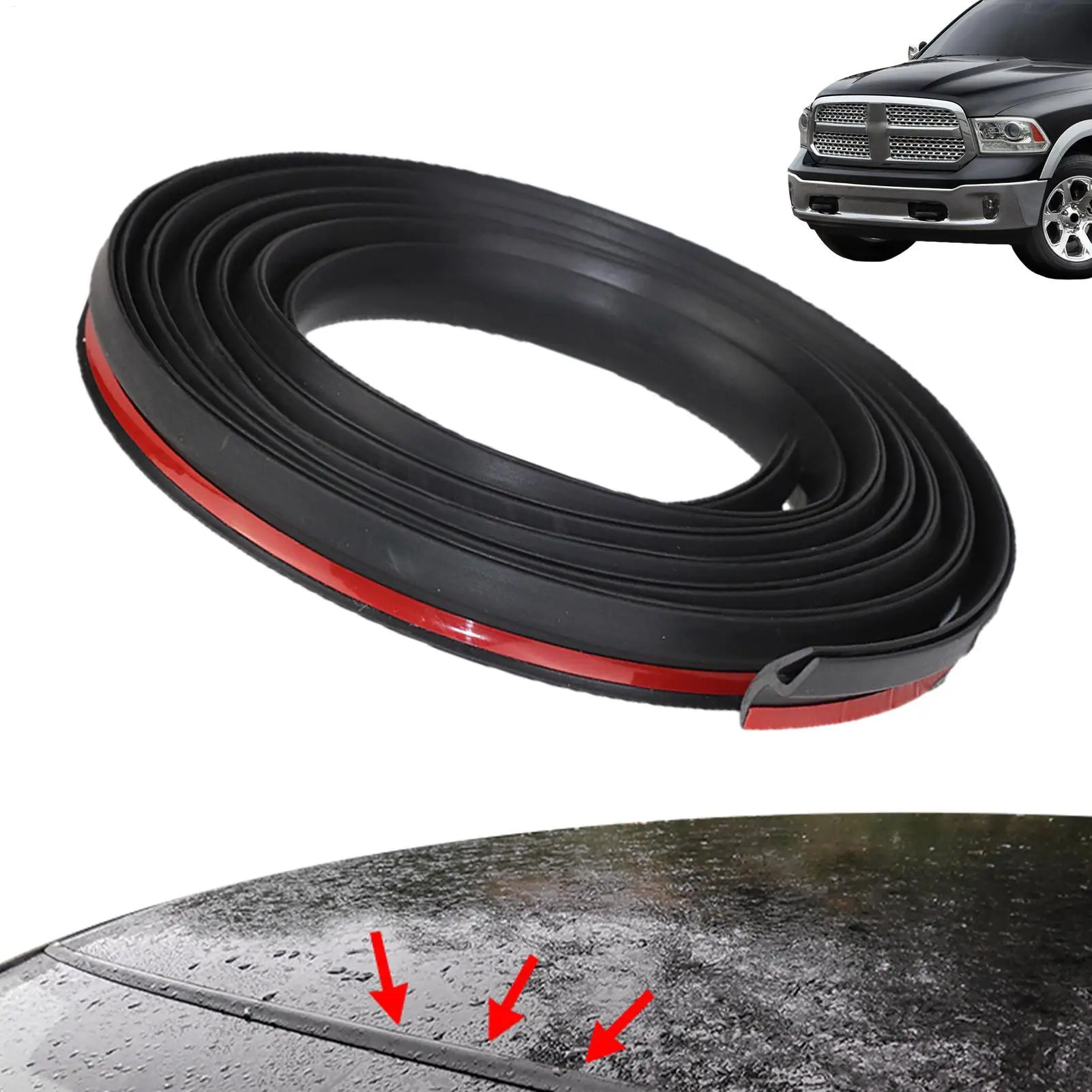Car Rubber Seal Strips Seal Protector Sticker Window Edge Windshield Roof Rubber Sealing Strip Noise Insulation Accessories view 6